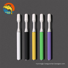 New empty full ceramic 1ml vaporizer pens cbd Custom packaging bottom micro USB 310mah cbd pen rechargeable